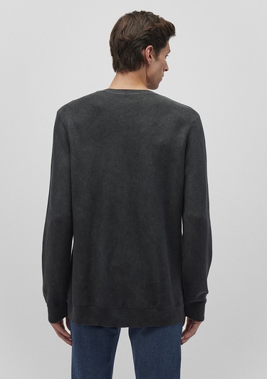  Mavi Bisiklet Yaka Antrasit Basic Kazak Slim Fit / Dar Kesim 070803-34314