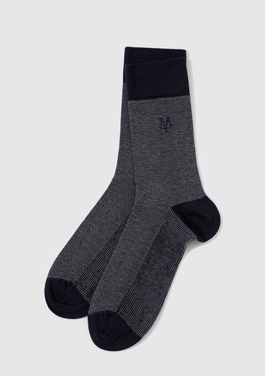  Mavi Baskılı Lacivert Soket Çorap 091760-28417