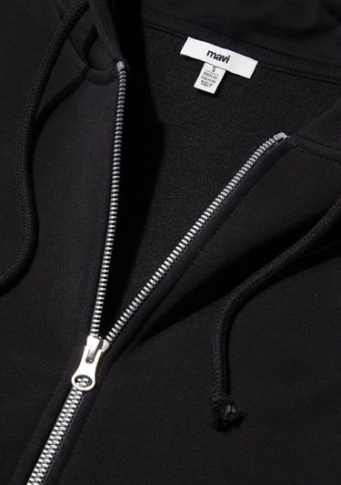  Mavi Kapüşonlu Fermuarlı Siyah Sweatshirt 1610221-900