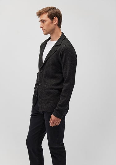  Mavi Siyah Triko Blazer Ceket 070699-900