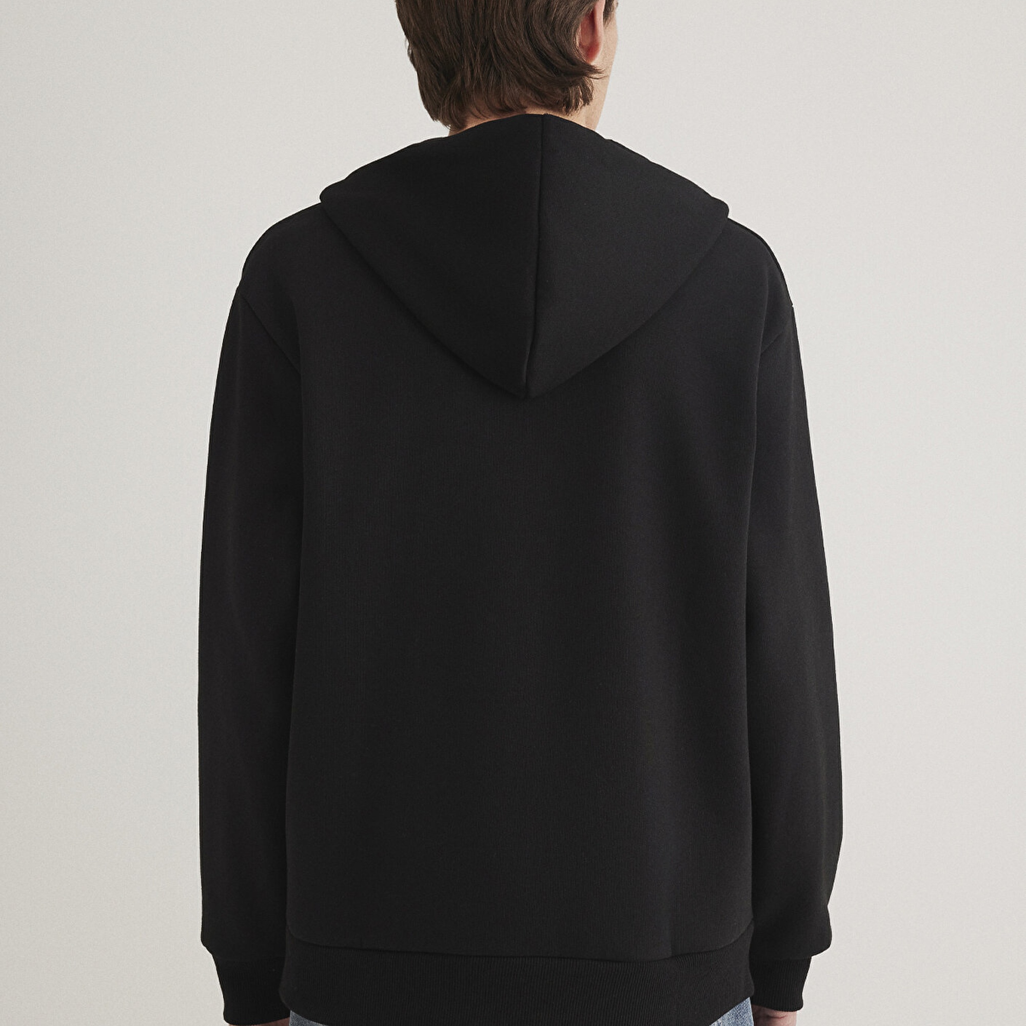 Mavi Mavi Logolu Kapüşonlu Fermuarlı Siyah Sweatshirt 066979-900