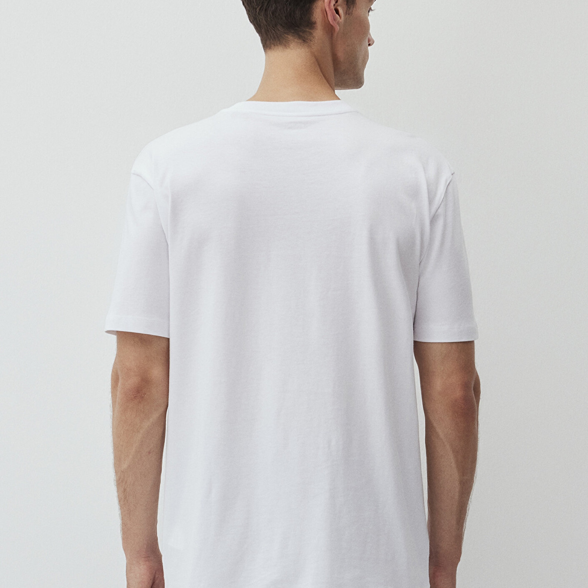 Mavi Beyaz Basic Tişört Loose Fit / Bol Rahat Kesim 066249-620