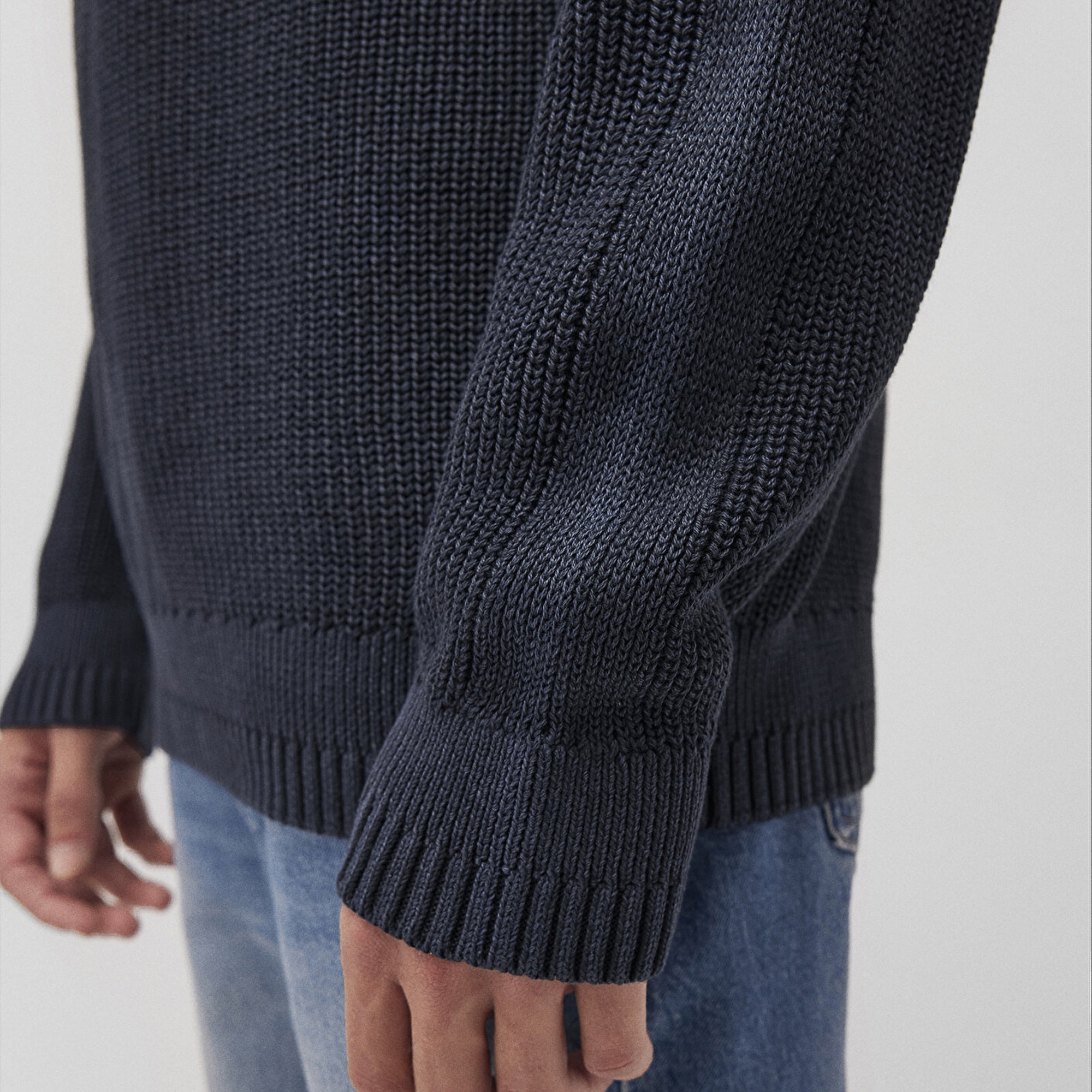 Mavi Bisiklet Yaka Lacivert Kazak Slim Fit / Dar Kesim 070767-34319