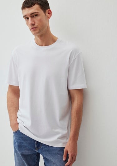  Mavi Beyaz Basic Tişört Loose Fit / Bol Rahat Kesim 066249-620