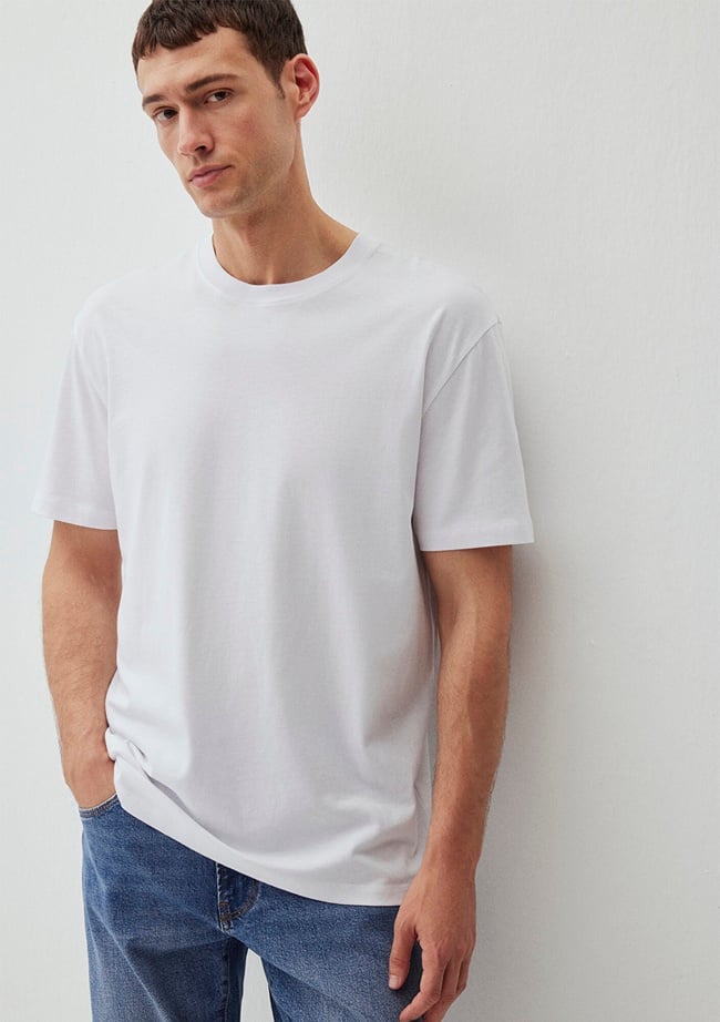  Mavi Beyaz Basic Tişört Loose Fit / Bol Rahat Kesim 066249-620