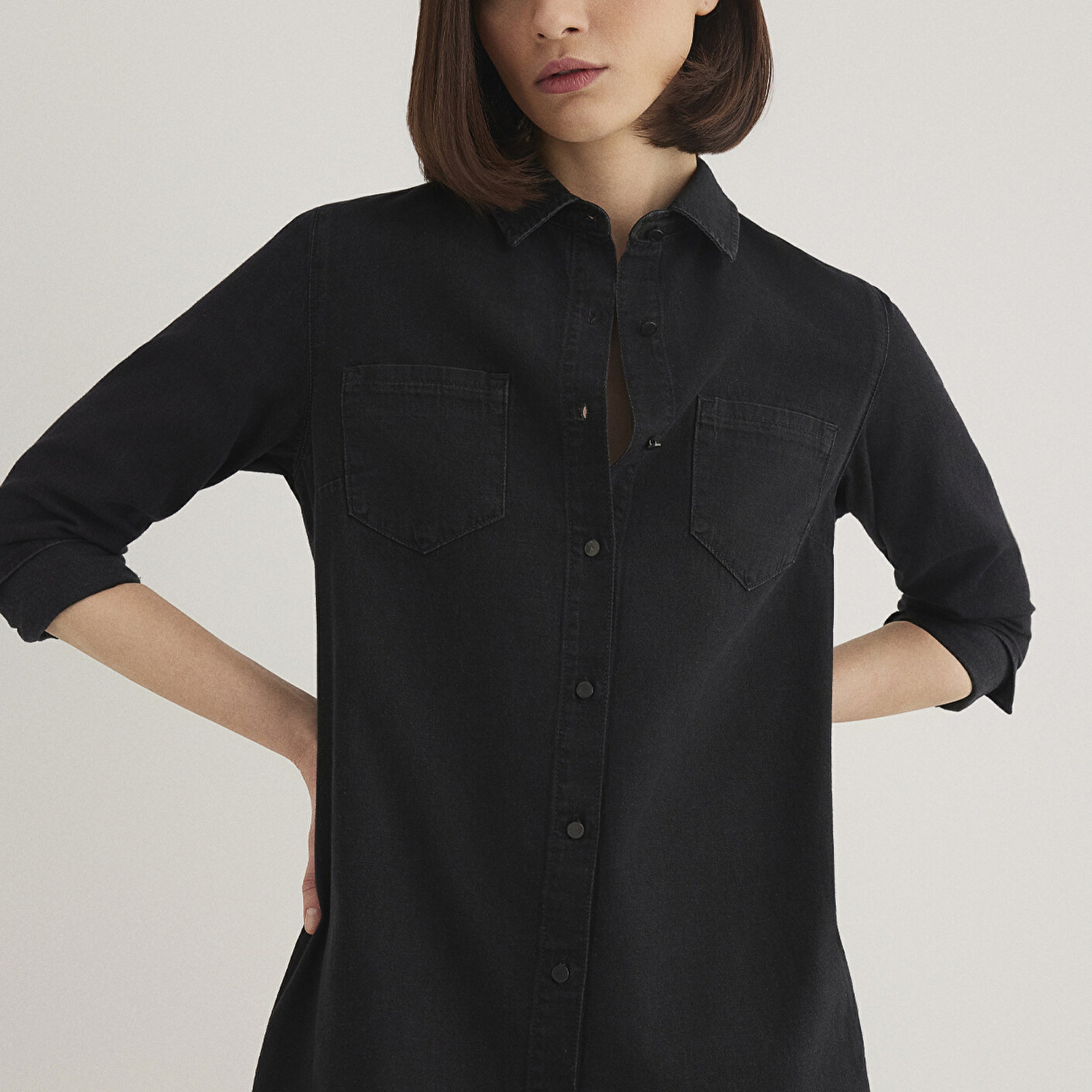 Mavi Liz Casual Gri Jean Elbise 130656-34926