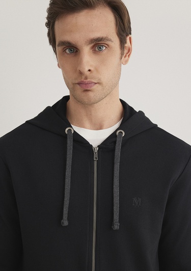  Mavi Mavi Logolu Fermuarlı Siyah Sweatshirt 065582-900