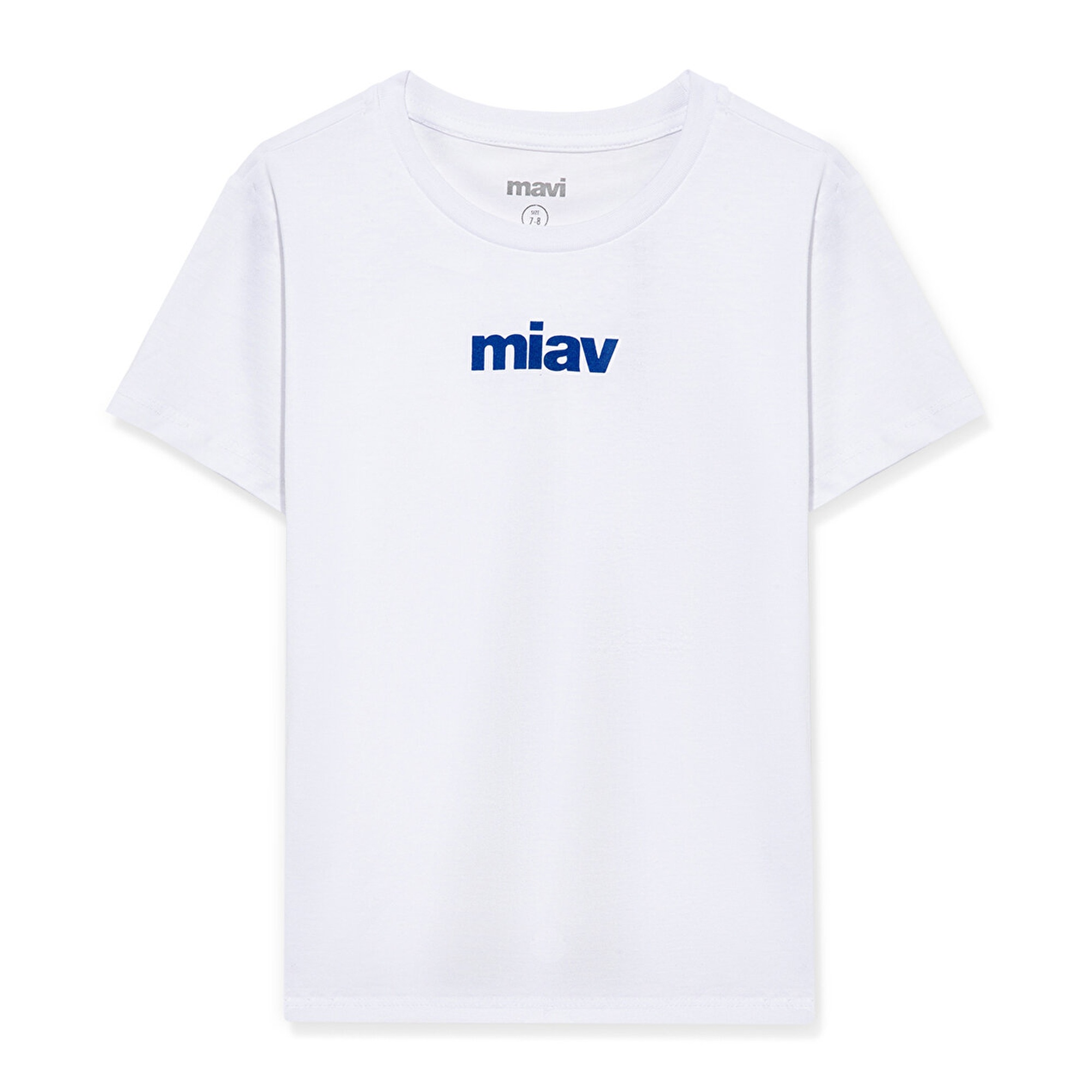 Mavi Miav Baskılı Beyaz Çocuk  Tişört Regular Fit / Normal Kesim 66332620