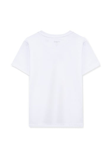  Mavi Miav Baskılı Beyaz Çocuk  Tişört Regular Fit / Normal Kesim 66332620