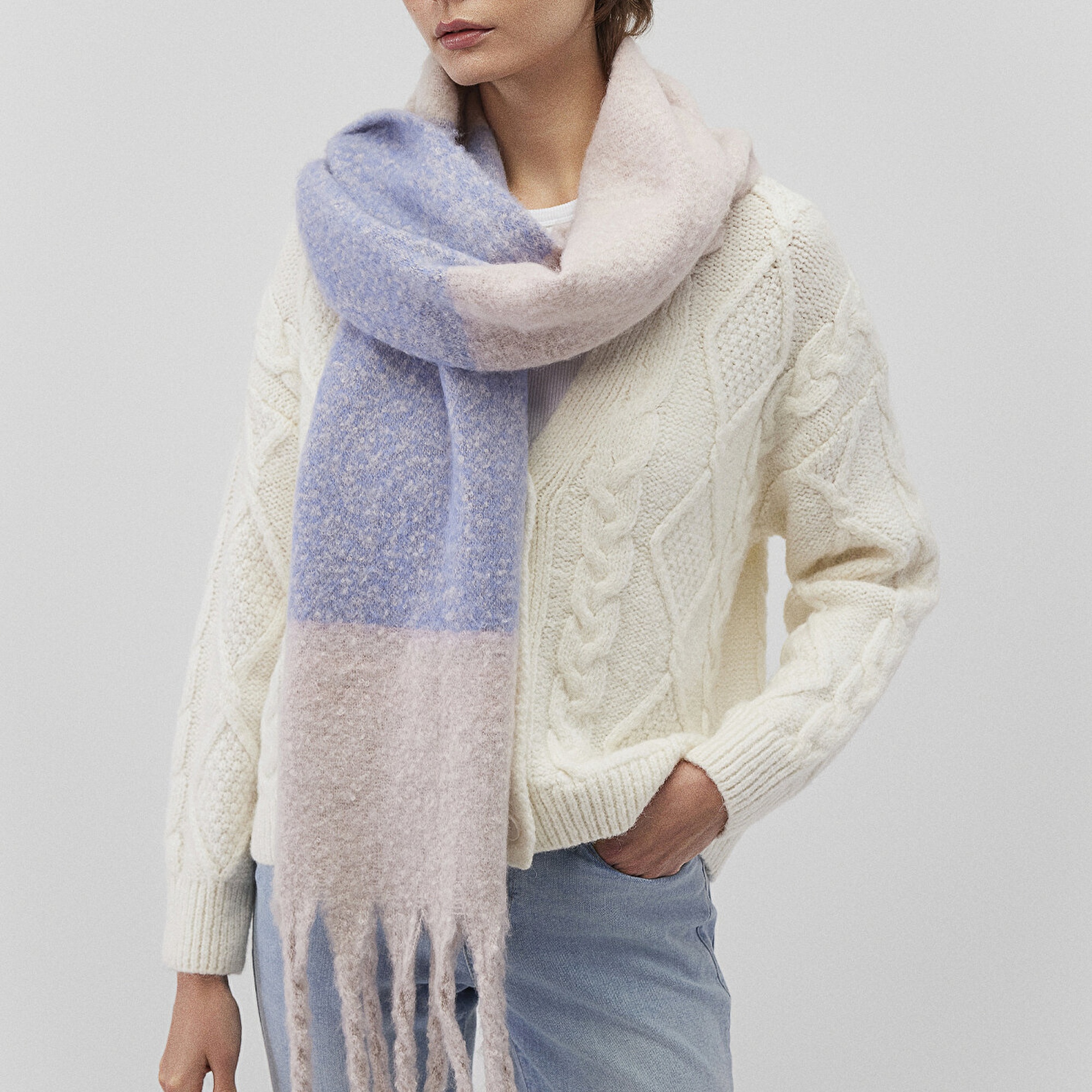 Mavi Renkli Battaniye Atkı 198920-34525