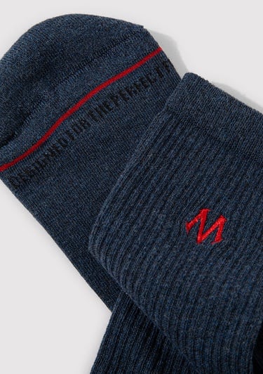  Mavi Mavi Logo Nakışlı Spor Çorap 090326-26828