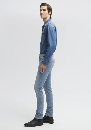  Mavi Kvnç Mavi Black Gölgeli Açık İndigo Mavisi Jean Pantolon 001070-33974