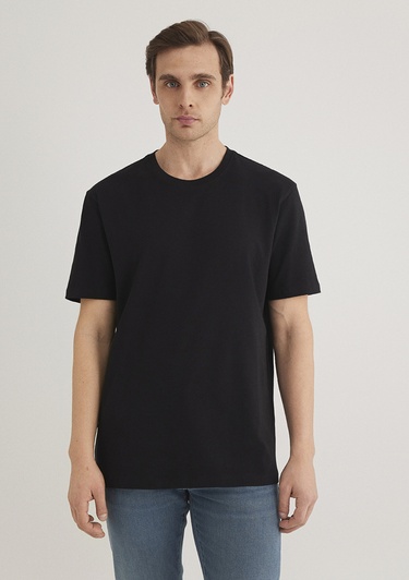  Mavi Stretch Siyah Basic Tişört Regular Fit / Normal Kesim 0610252-900