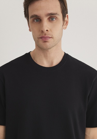  Mavi Stretch Siyah Basic Tişört Regular Fit / Normal Kesim 0610252-900