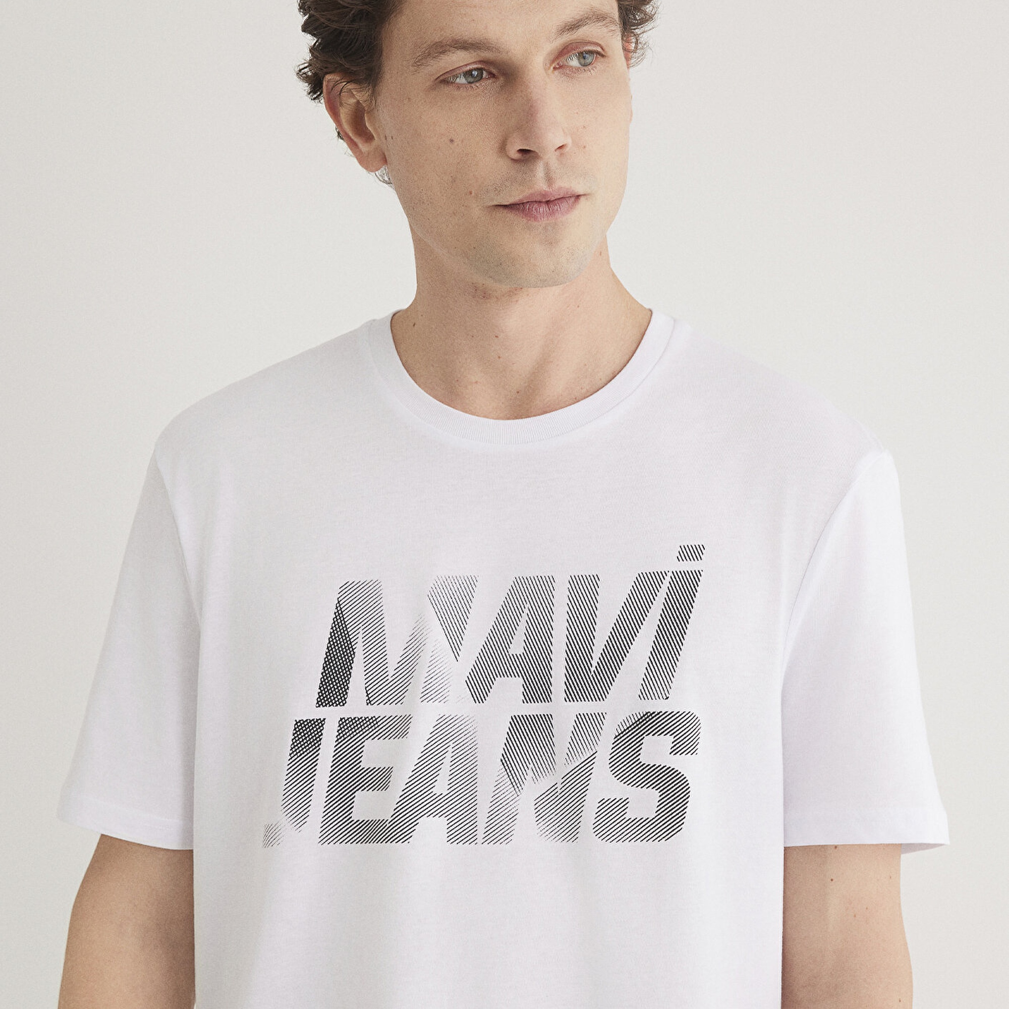 Mavi Mavi Jeans Baskılı Beyaz Tişört Regular Fit / Normal Kesim 0610260-620