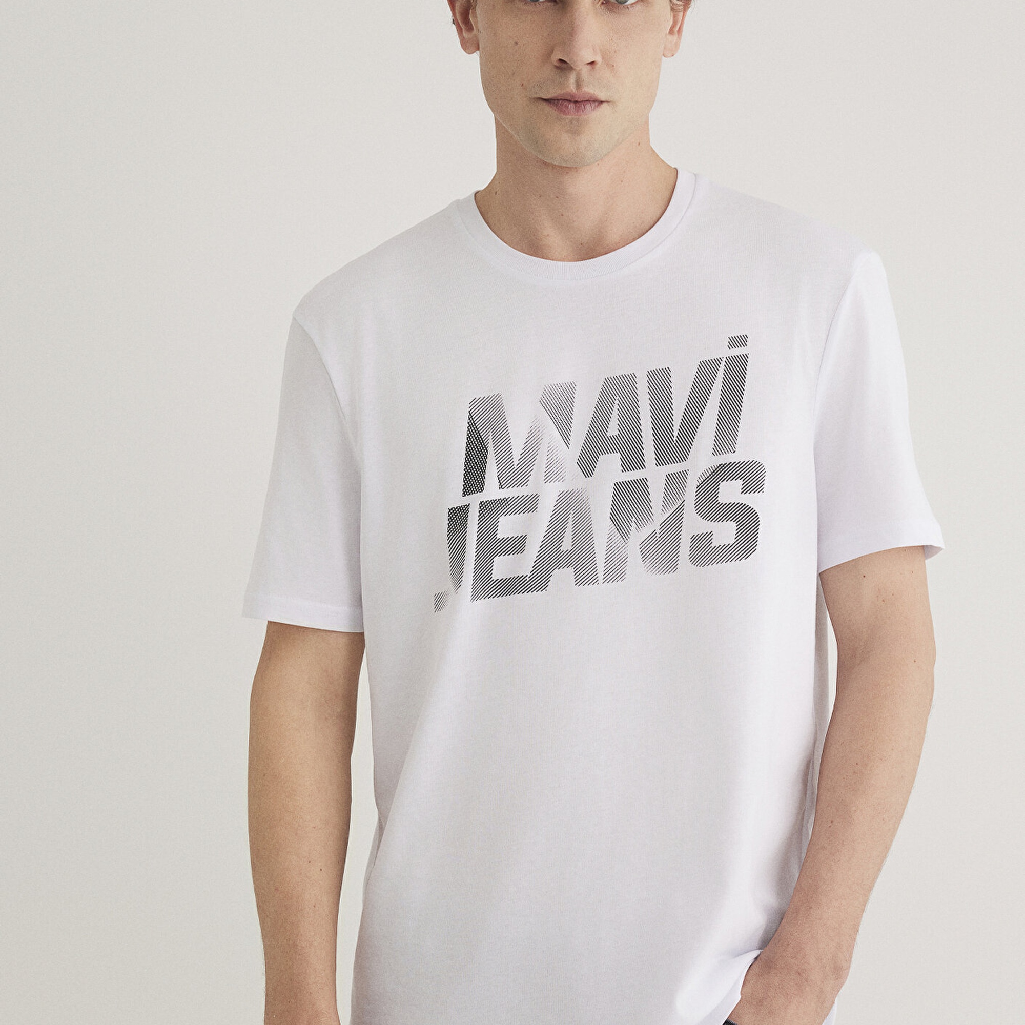 Mavi Mavi Jeans Baskılı Beyaz Tişört Regular Fit / Normal Kesim 0610260-620