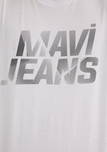  Mavi Mavi Jeans Baskılı Beyaz Tişört Regular Fit / Normal Kesim 0610260-620