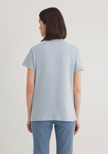  Mavi Denim Kız Baskılı Mavi İstanbul Tişört Regular Fit / Normal Kesim 1610222-70816