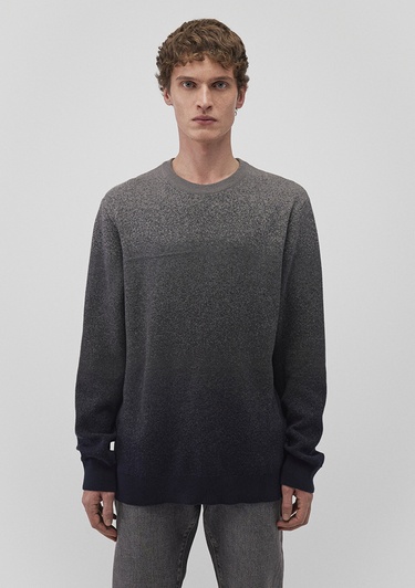  Mavi Bisiklet Yaka Gri Kazak Slim Fit / Dar Kesim 070779-34686