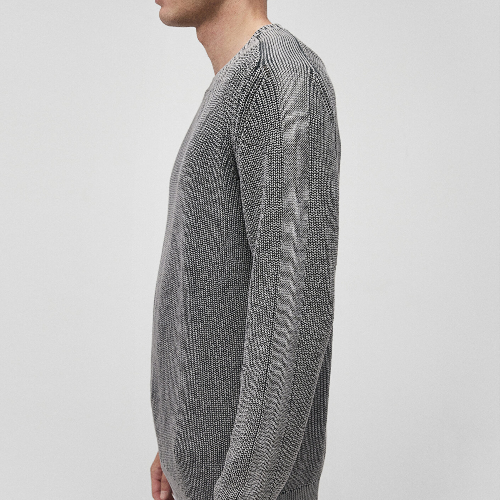 Mavi Bisiklet Yaka Gri Kazak Slim Fit / Dar Kesim 070767-34314