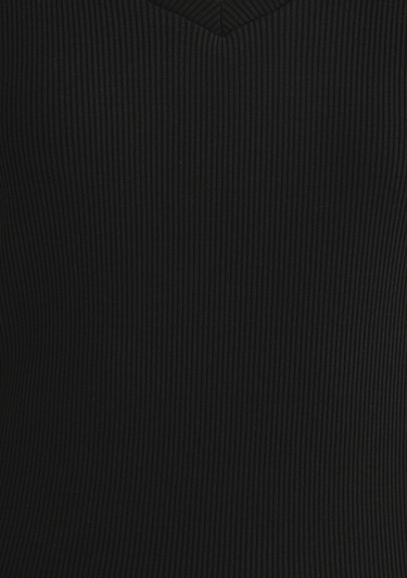  Mavi Siyah Basic V Yaka Tişört Fitted / Vücuda Oturan Kesim 1601040-900