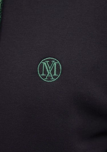  Mavi Mavi Logo Nakışlı Kapüşonlu Siyah Sweatshirt 065809-900
