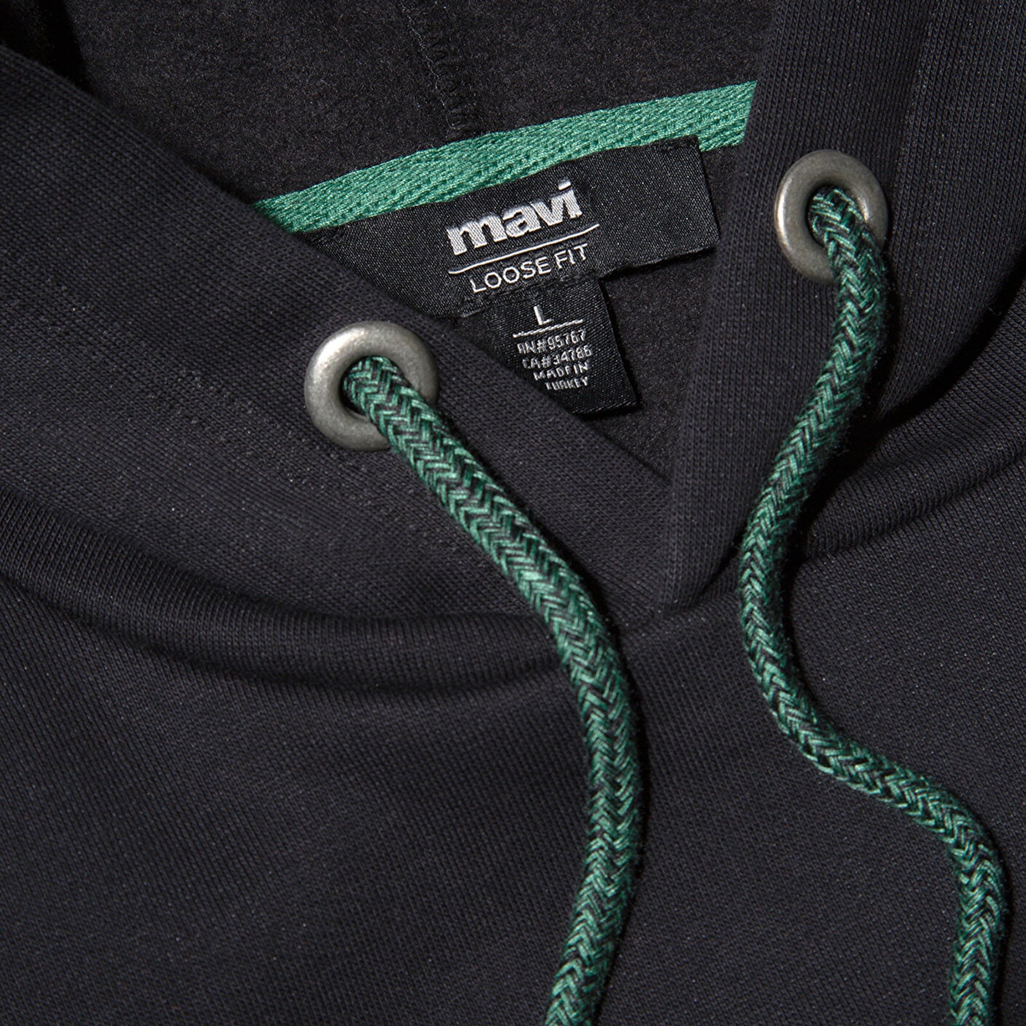 Mavi Mavi Logo Nakışlı Kapüşonlu Siyah Sweatshirt 065809-900