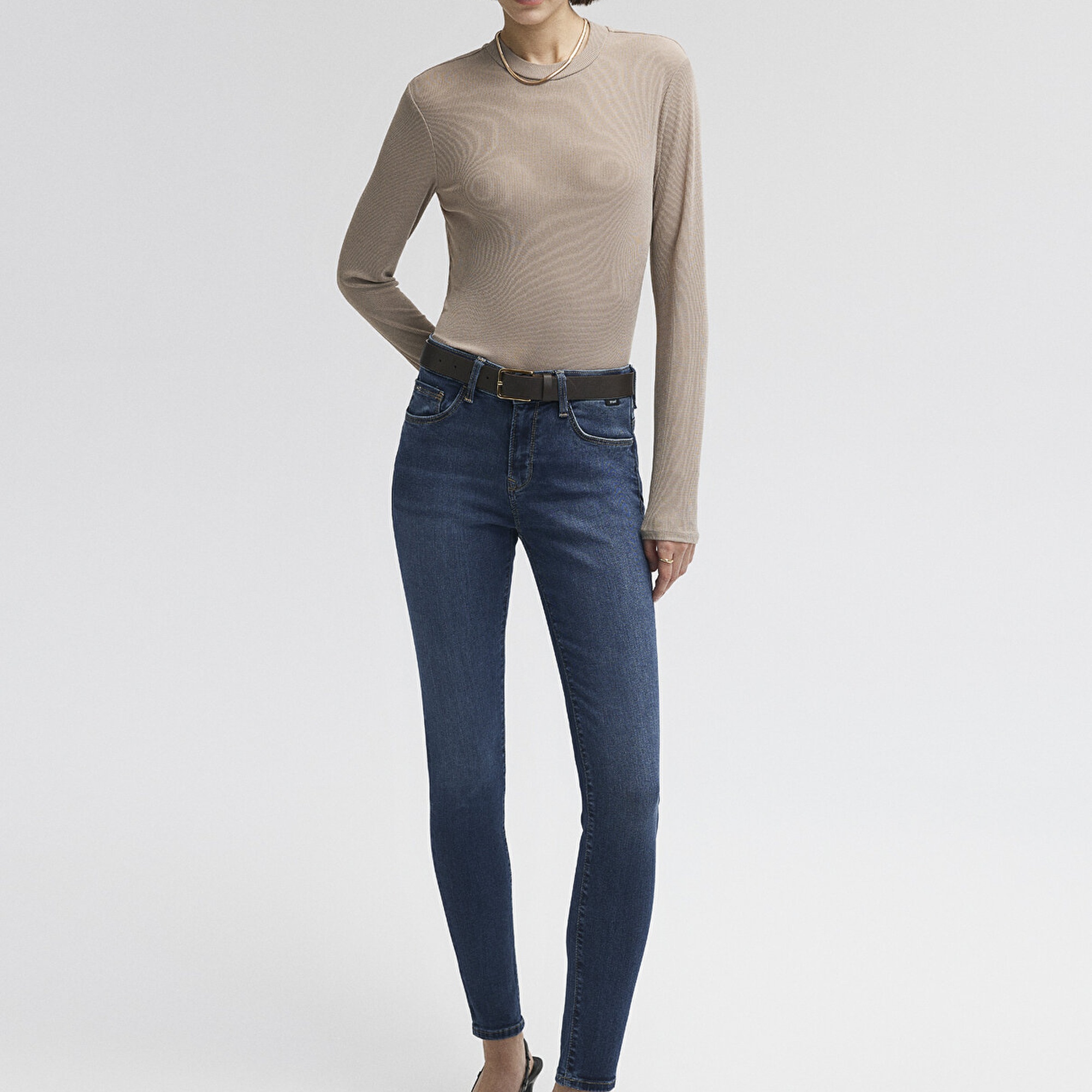 Mavi Alissa Casual Koyu Mavi Jean Pantolon 1067835246