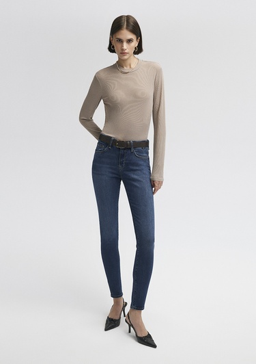  Mavi Alissa Casual Koyu Mavi Jean Pantolon 1067835246