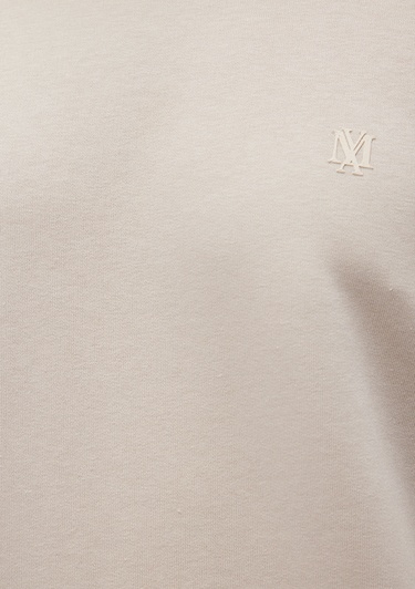  Mavi Bisiklet Yaka Bej Basic Sweatshirt 065751-35111