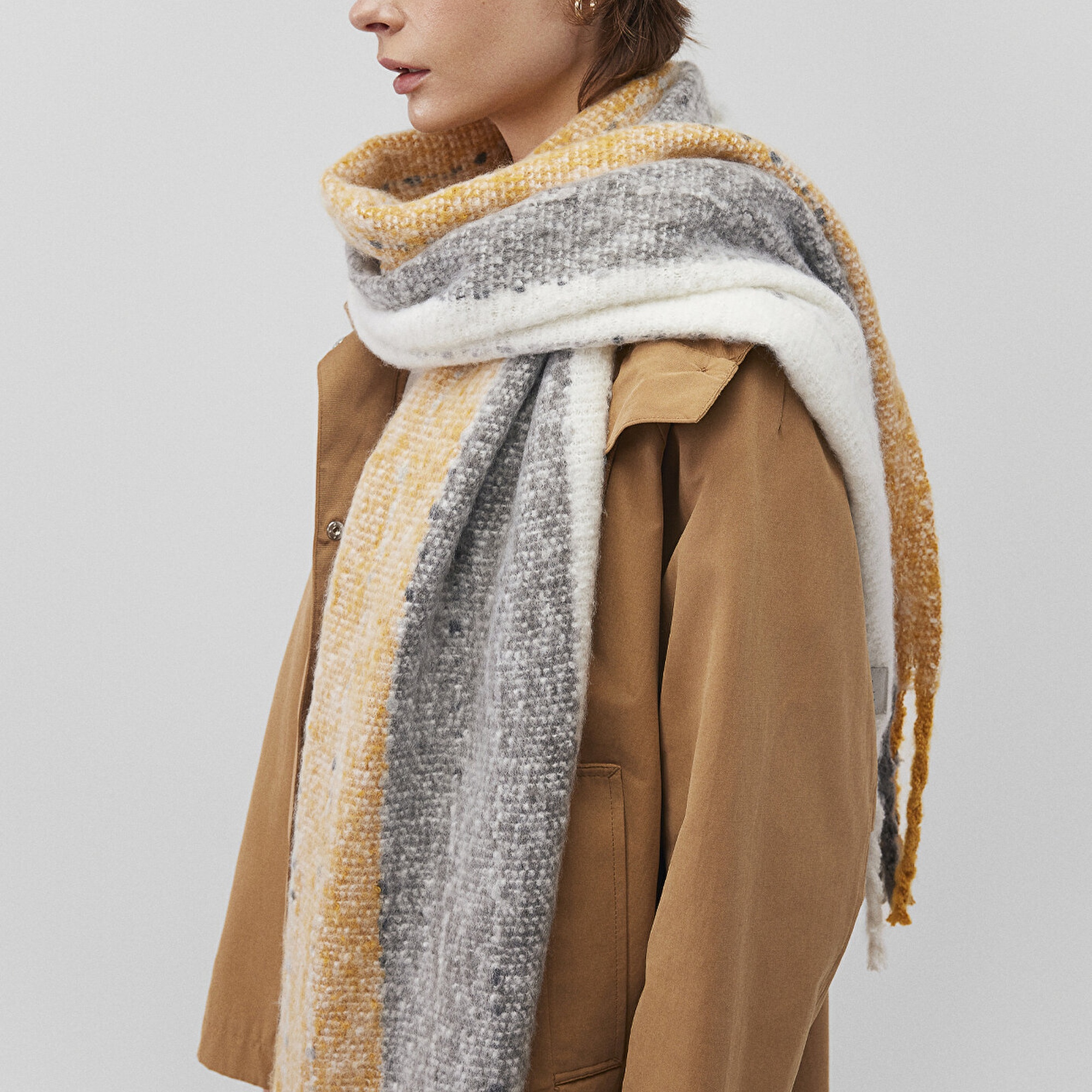 Mavi Püsküllü Atkı 197885-32173