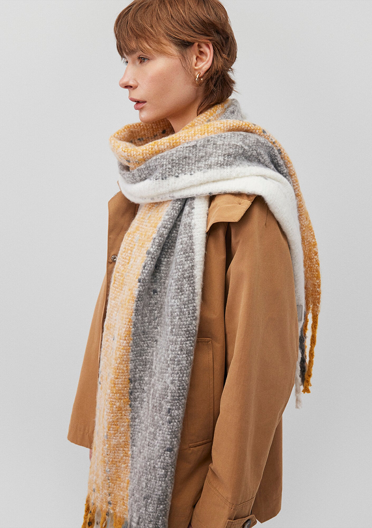  Mavi Püsküllü Atkı 197885-32173