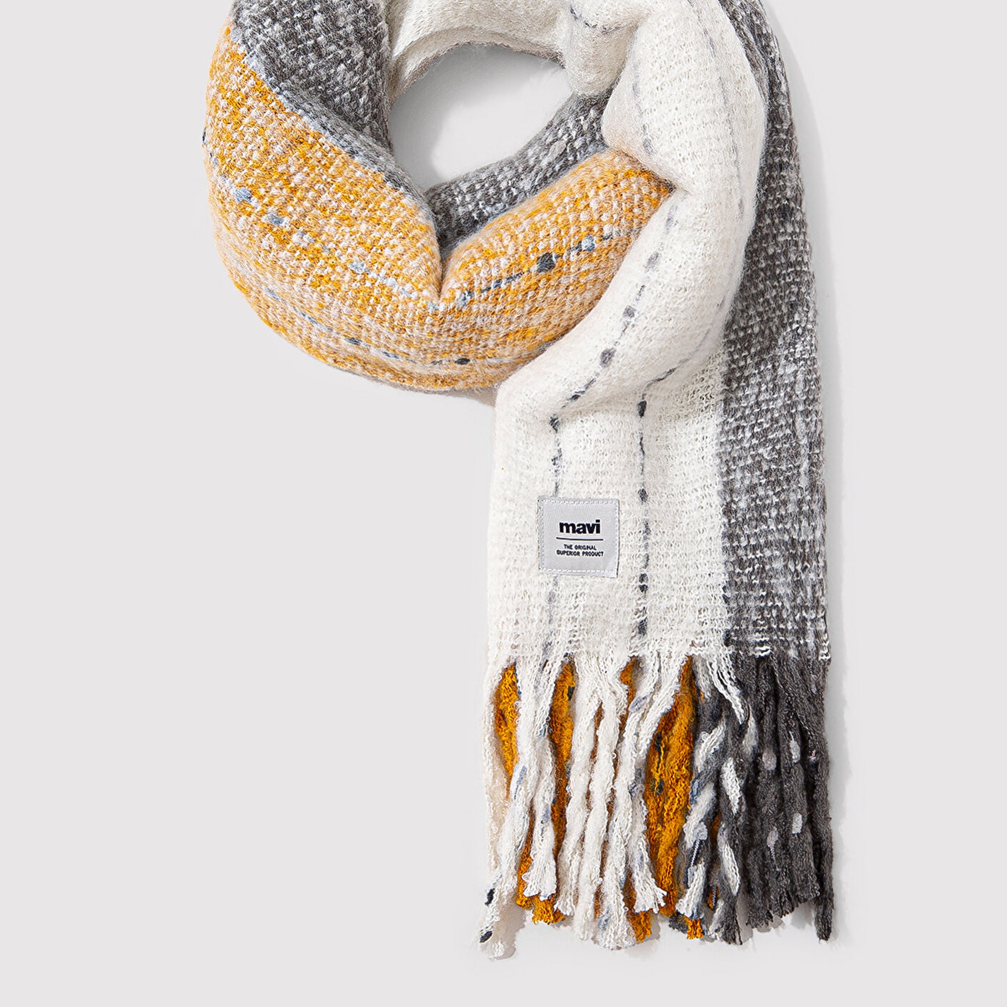 Mavi Püsküllü Atkı 197885-32173