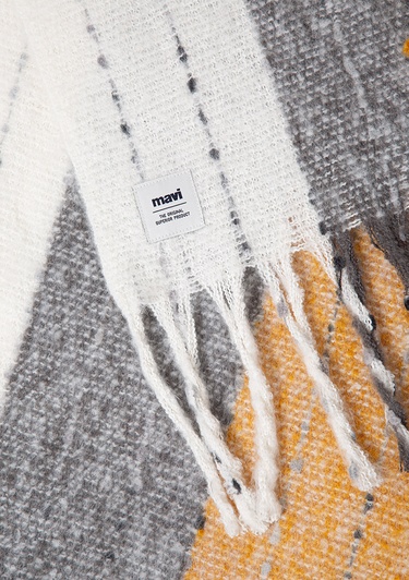  Mavi Püsküllü Atkı 197885-32173