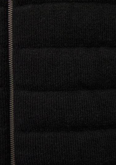  Mavi Fermuarlı Siyah Triko Hırka Slim Fit / Dar Kesim 070697-900