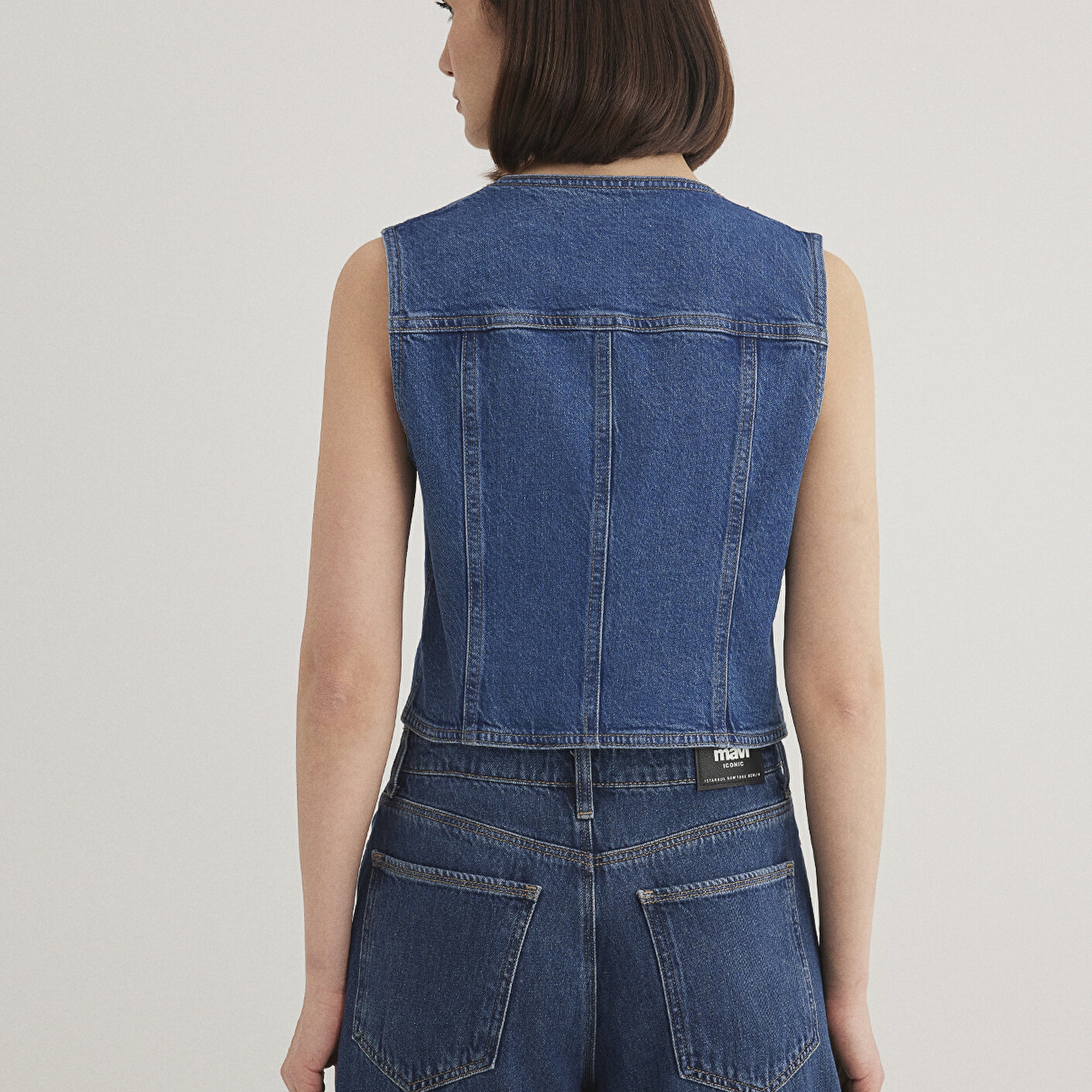 Mavi Merlin Real Blue Koyu Mavi Jean Yelek Fitted / Vücuda Oturan Kesim 1110265-85670
