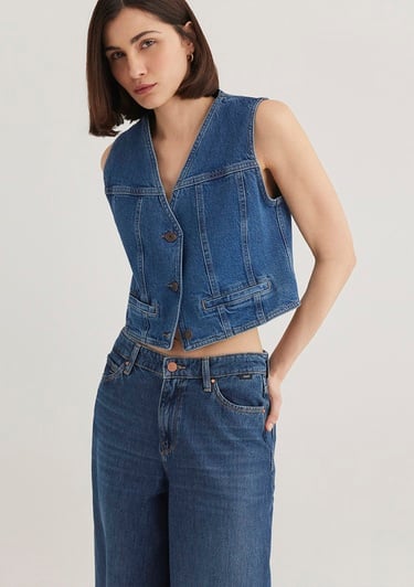  Mavi Merlin Real Blue Koyu Mavi Jean Yelek Fitted / Vücuda Oturan Kesim 1110265-85670