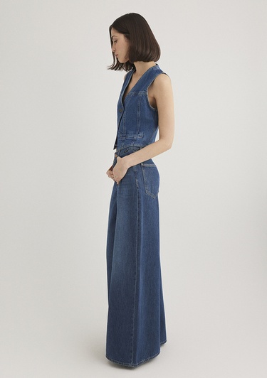  Mavi Merlin Real Blue Koyu Mavi Jean Yelek Fitted / Vücuda Oturan Kesim 1110265-85670