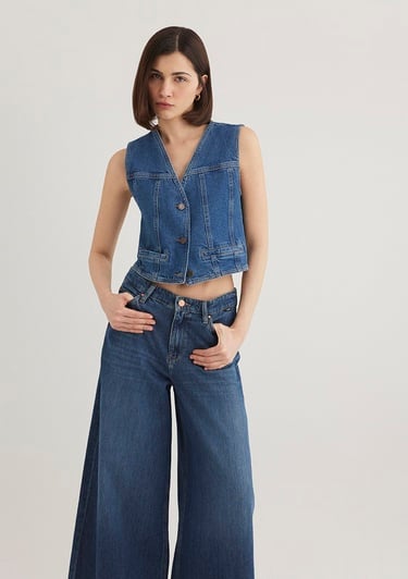  Mavi Merlin Real Blue Koyu Mavi Jean Yelek Fitted / Vücuda Oturan Kesim 1110265-85670