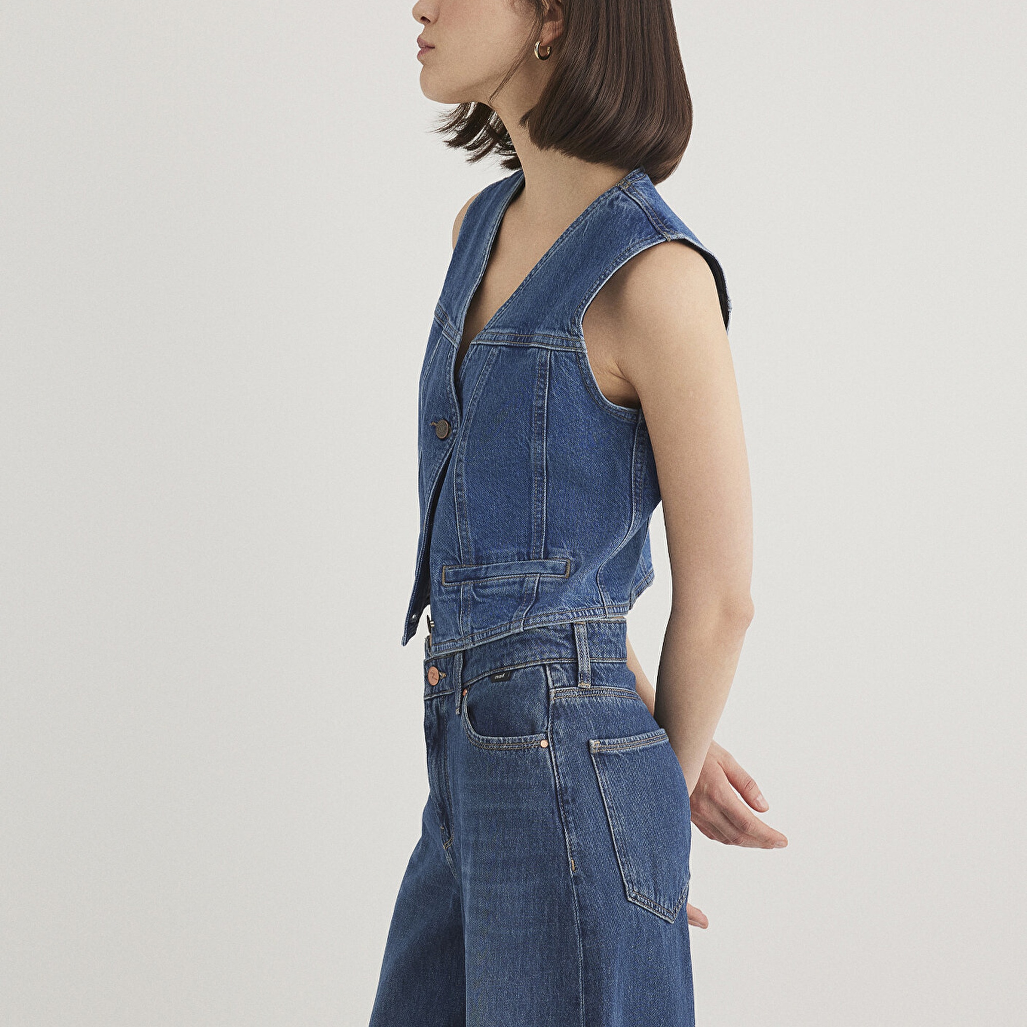 Mavi Merlin Real Blue Koyu Mavi Jean Yelek Fitted / Vücuda Oturan Kesim 1110265-85670