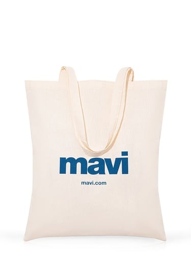  Mavi Mavi Logolu Çevre Dostu Geri Dönüştürülebilir Bez Çanta PO393918