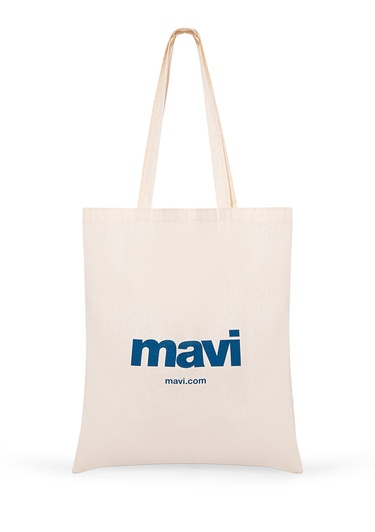  Mavi Mavi Logolu Çevre Dostu Geri Dönüştürülebilir Bez Çanta PO393918