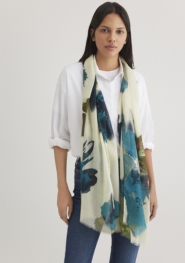  Mavi Baskılı Şal 1912227-35115