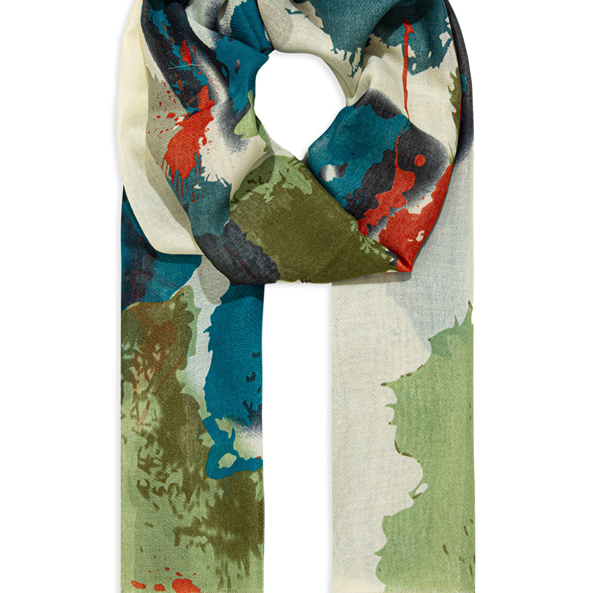 Mavi Baskılı Şal 1912227-35115