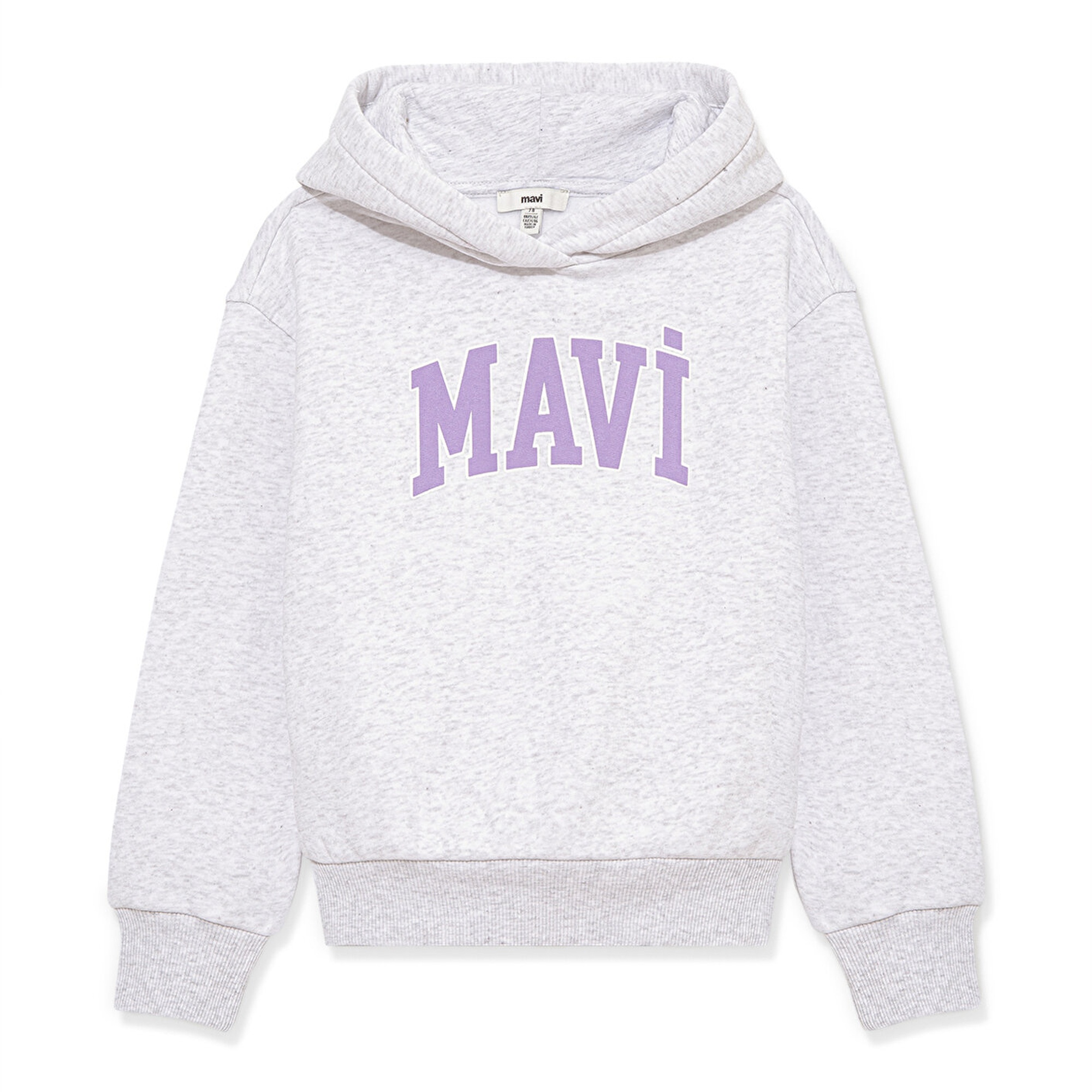Mavi Mavi Logo Baskılı Kapüşonlu Gri Sweatshirt 7610035-85438
