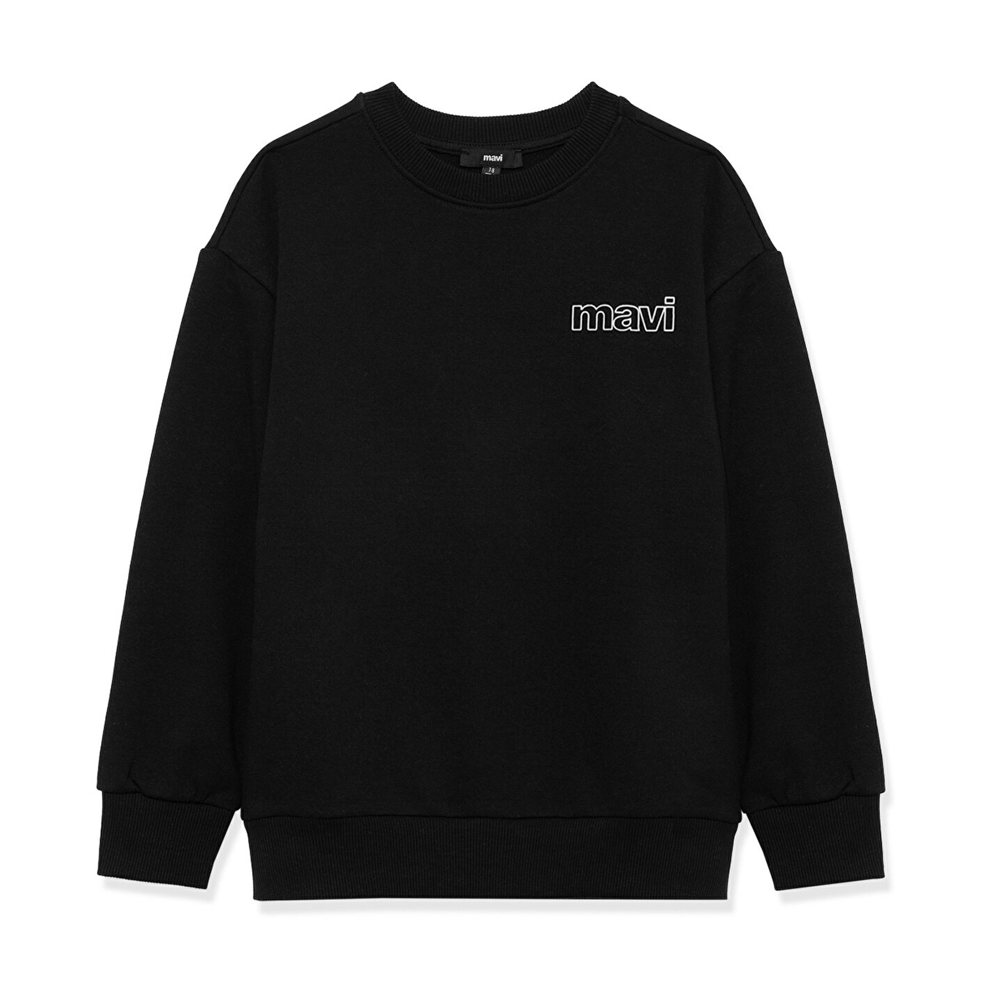 Mavi Mavi Logo Baskılı Siyah Sweatshirt 6S10034-900