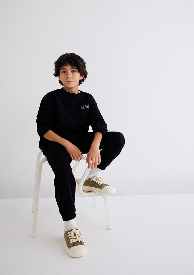  Mavi Mavi Logo Baskılı Siyah Sweatshirt 6S10034-900