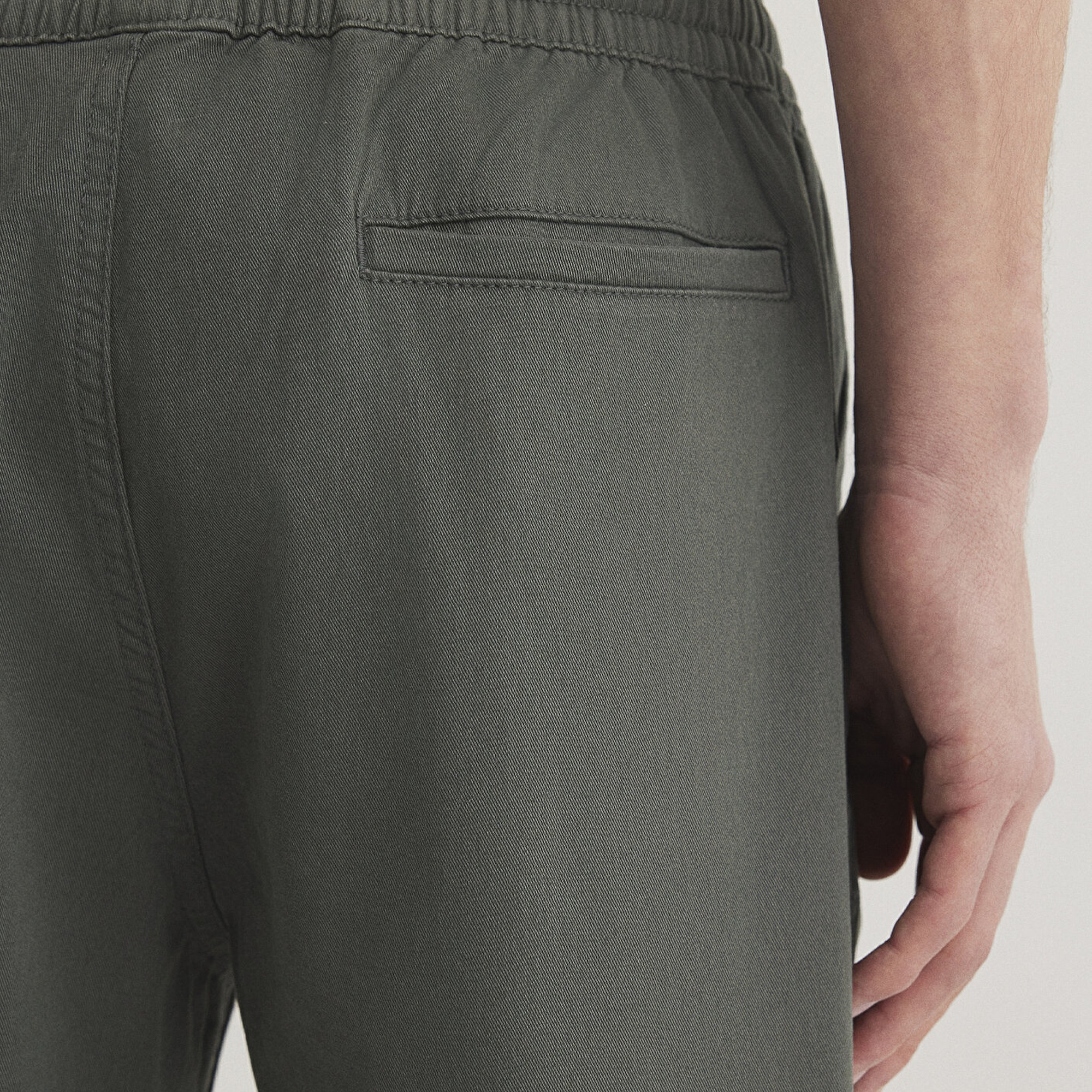 Mavi Beli Lastikli Koyu Yeşil Pantolon 000169-71598