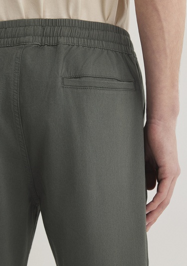  Mavi Beli Lastikli Koyu Yeşil Pantolon 000169-71598