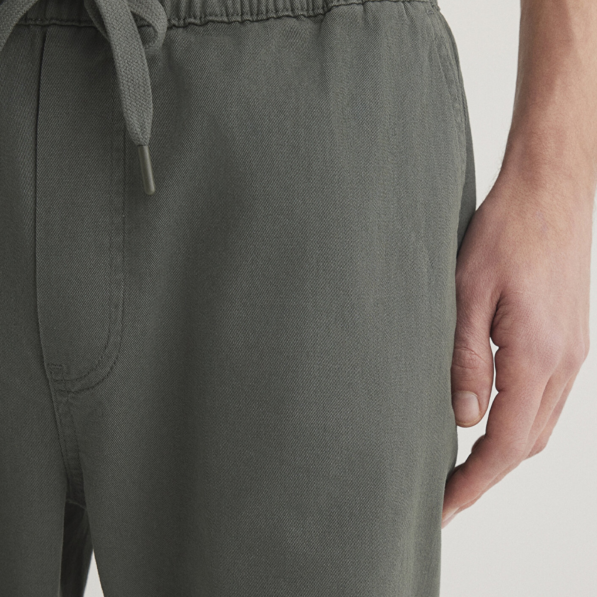 Mavi Beli Lastikli Koyu Yeşil Pantolon 000169-71598